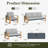  5 Pieces Aluminum Patio Furniture Set With Fire Pit Table, Oversized Seat With Hight Back Outdoor Conversation Sets-1559032217