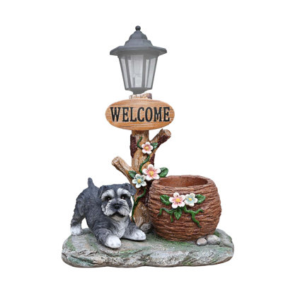 Statue jardinière Schnauzer