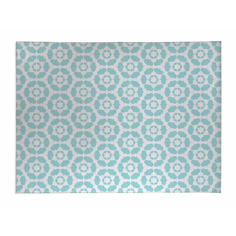 Tapis de chaise de bureau Cleo, L 60 po x P 84 po, Bleu océan