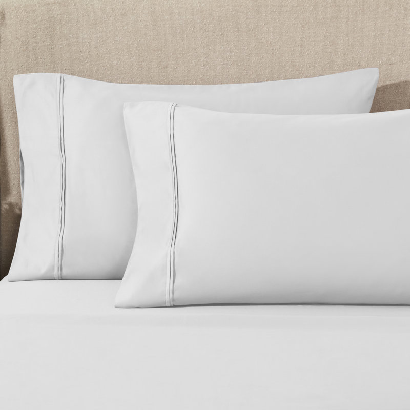Ensemble de draps en satin de coton égyptien certifié Mellark 1200 fils au pouce carré, Platine