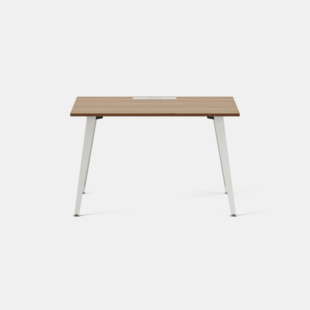 Writing Desk, 30" H x 48" W x 24" D, White, Walnut