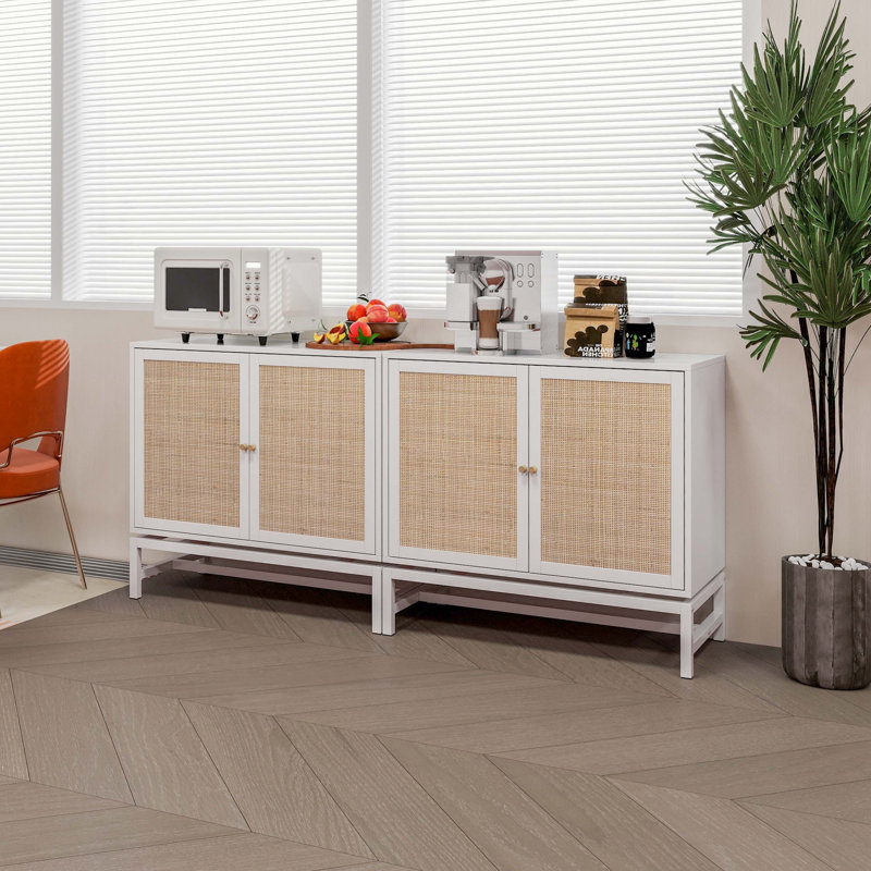 Crédence de rangement l 63 po Pam, Blanc