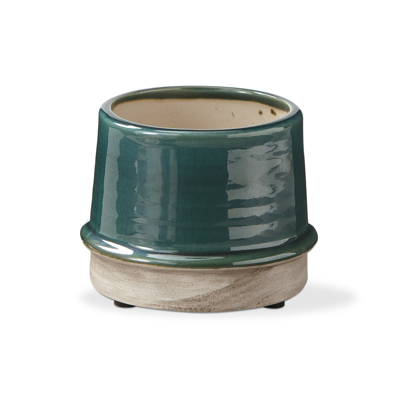 Radius Planter Small, 5.5" H x 6" W x 6" D, Green