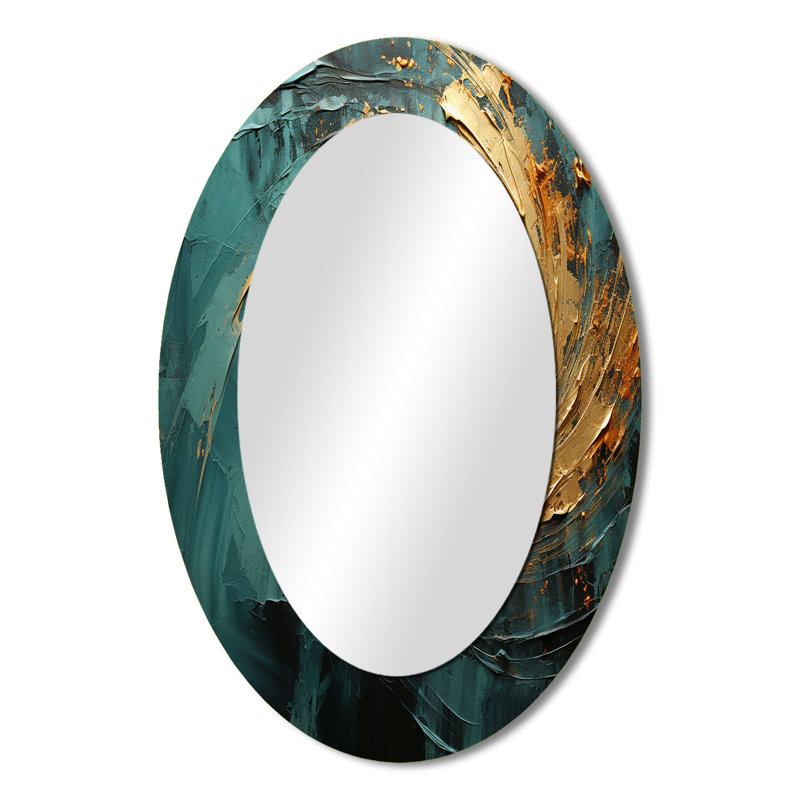 Miroir mural doré émeraude doré, 36 po x 24 po
