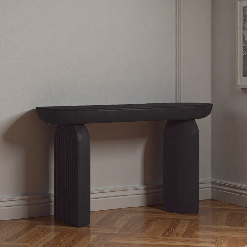 Console simple, moderne et tendance, H 33,5 po x l 47,2 po x P 13,8 po, Noir
