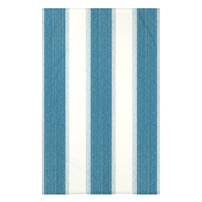 Jeté à rayures , H 50 po x l 60 po x P 0,5 po, Bleu