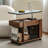 Scandinavian Walnut Wood Movable Height-Adjustable Side Table