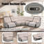 Power Recliner Sectional Living Room Sofa With Storage Console-924195196