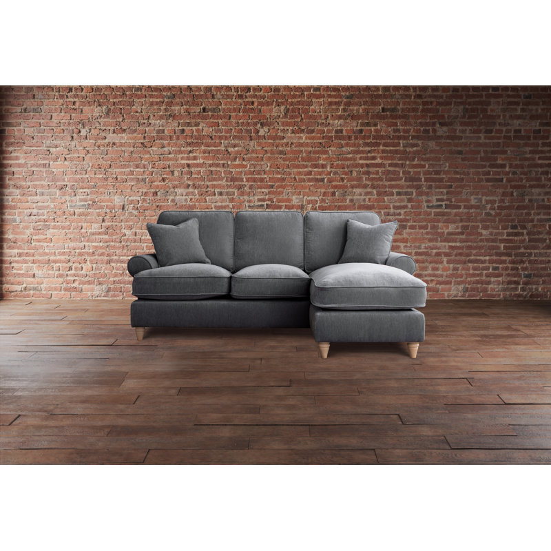 Longfellow Corner Chaise Sofa, Charcoal, Right Hand Facing