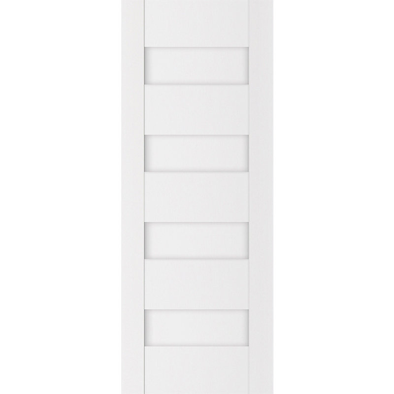 Stile 017 Soft White Laminated Modern Interior Slab Door 36in x 80in, 18" x 80"