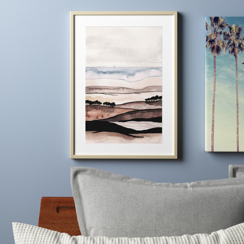 «Strata I» par Grace Popp - peinture encadrée, Argent allemand, H 22,09 po x l 16,09 po x P 1,1 po