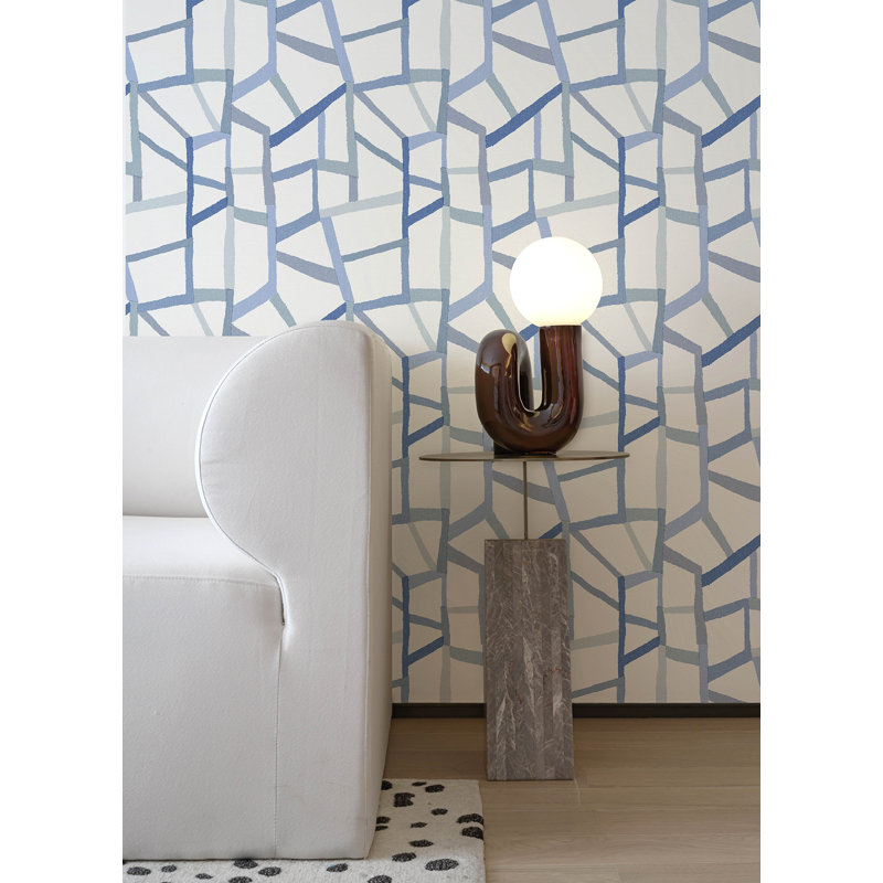 Rouleau de papier peint L 33 pi x l 20,5 po Alexey, Bleu