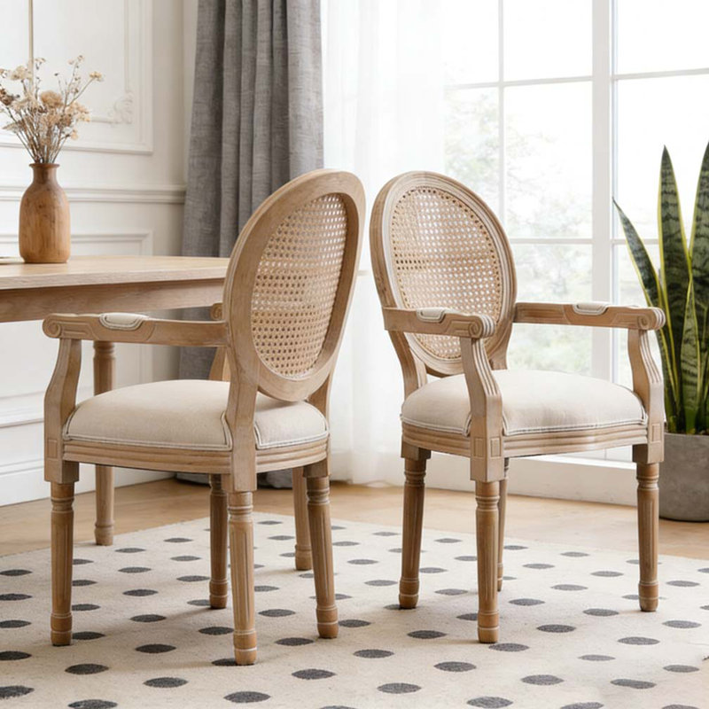 Upholstered Fabric Dining Armchair, Set