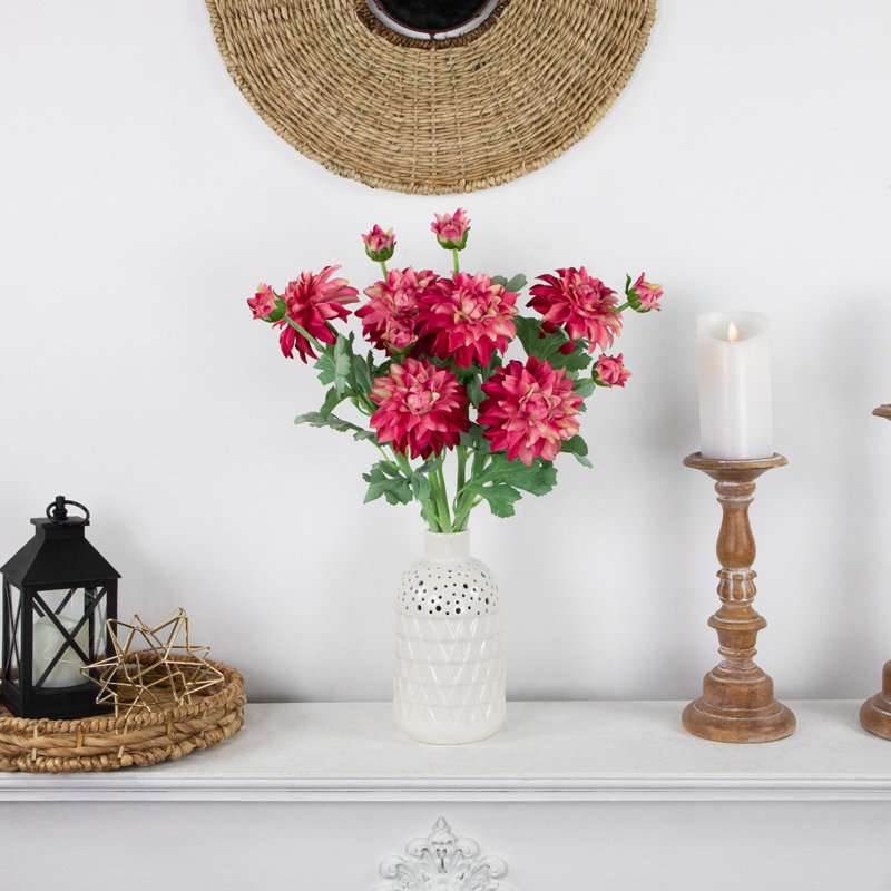 Sprays floraux artificiels 23 po Dahlia, Rose