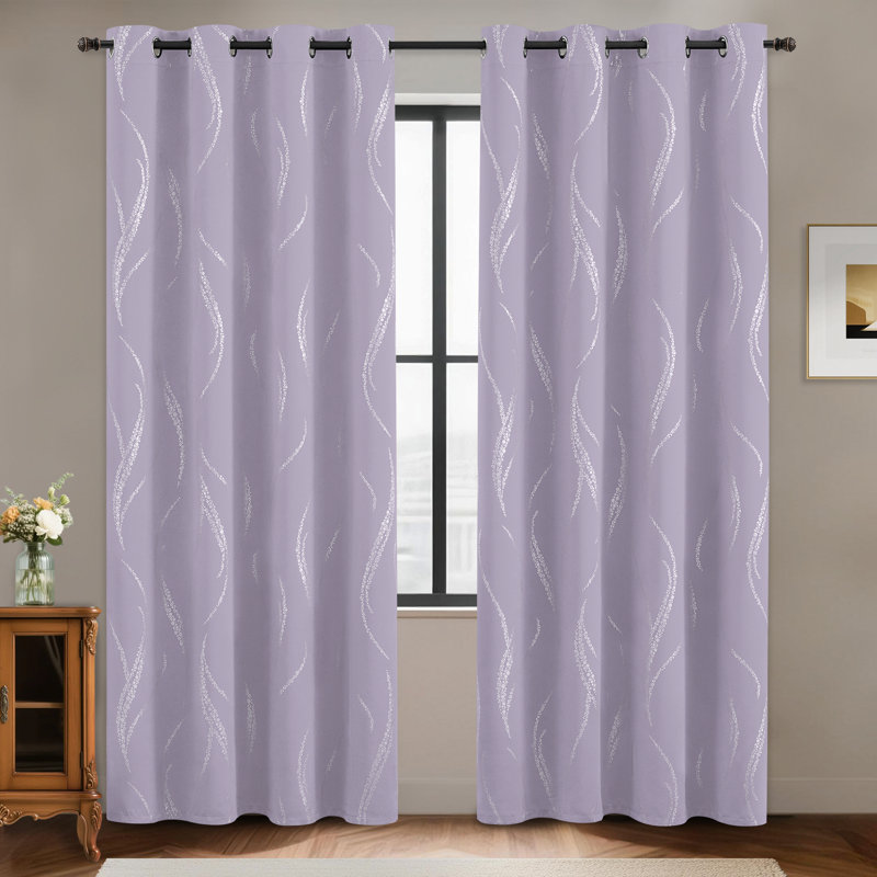 Rideaux isolants 100% isolants et isolants, Lilas, L 52 po x H 96 po