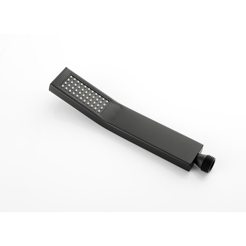Douche à main avec boyau 59 pouces avec barre coulissante de 28 pouces, fusion de salle de bain noir mat, tête réglable pour eau forte, buses, fonction en acier inoxydable rouille, trickle vigoureux, rouille