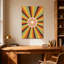 Motif géométrique abstrait rayonnant de soleil-496027393
