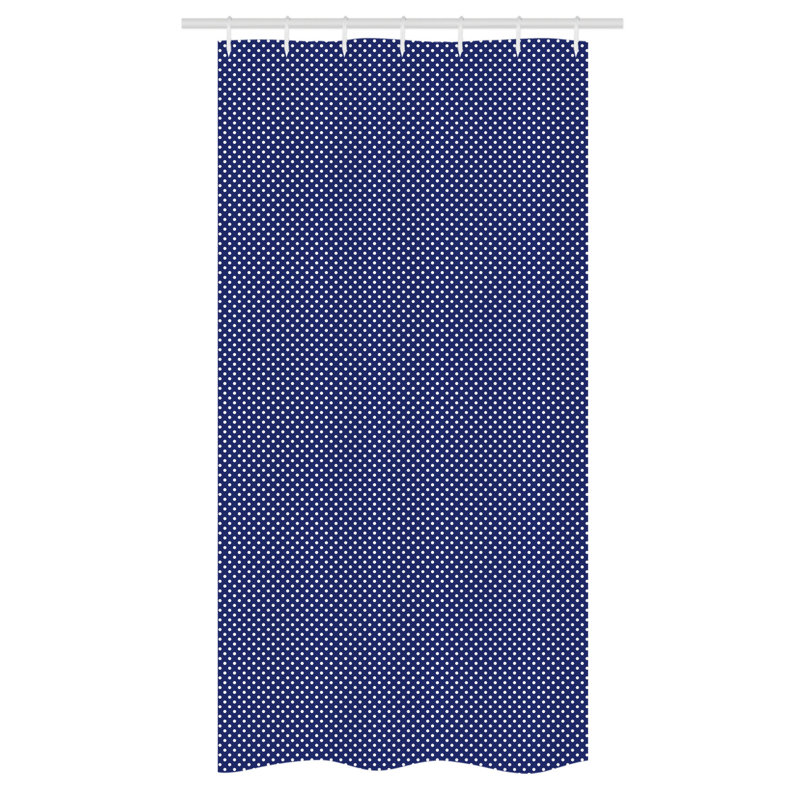 Streamline Dots Shower Curtain with Hooks Included, 72" H x 36" W