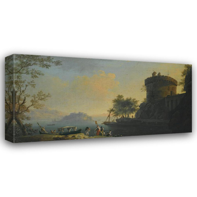"An Italianate Landscape, with the Tomb of the Plautii" by  Thomas Patch - Gallery Wrap Canvas Wall Art, 24" H x 17" W