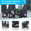 Chaise berçante Adirondack intérieure / extérieure en polyrésine Baltazar-69451619