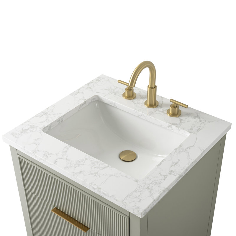 Emma 24" W Single Vanity, Light Sage