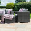 Rhodell 2 Seat Rattan Sofa Set - with Ice Bucket - Grey