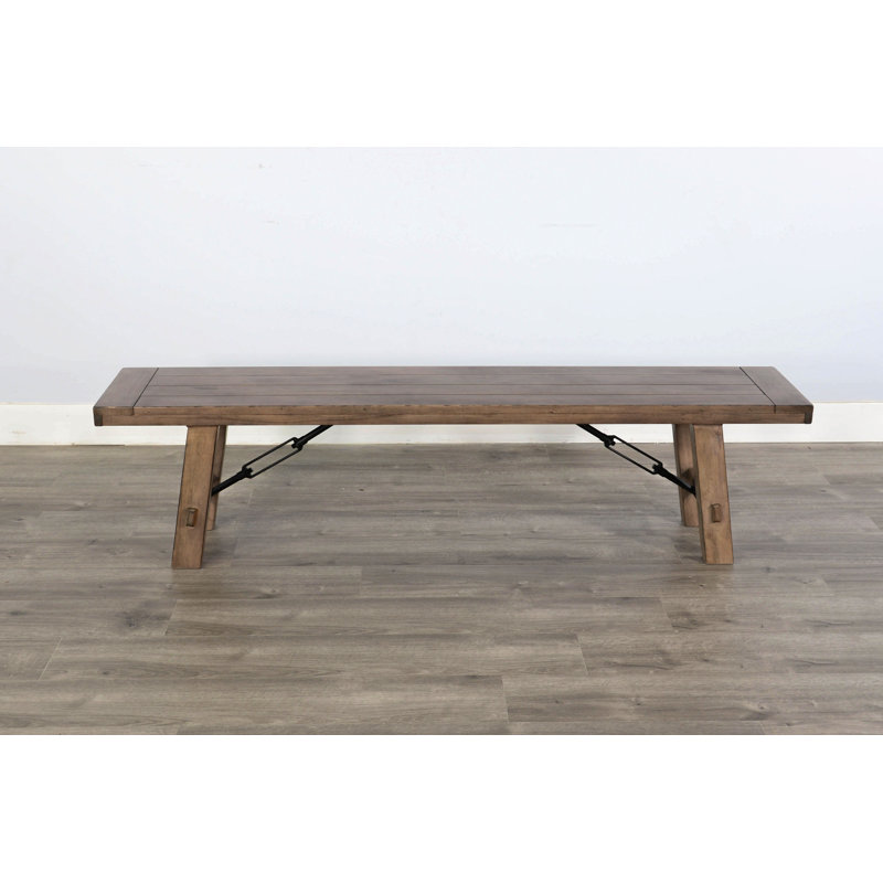Coweta Solid Wood Bench, Buckskin