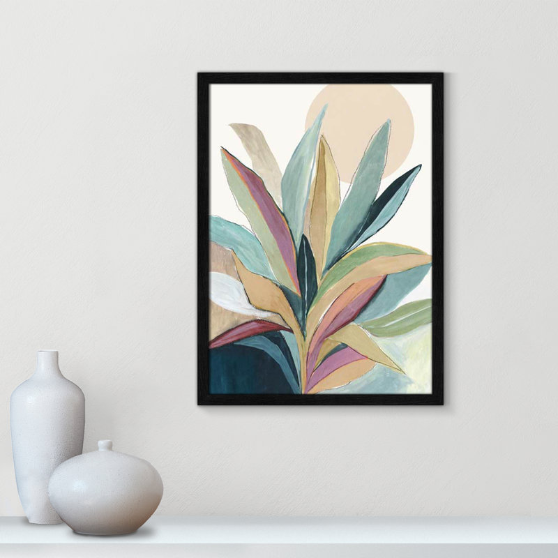 Sherbrooke Sherbrooke Bright Leaves I par Asia Jensen, Cadre mince noir sans cadre, H 23 po x l 17 po x P 0,75 po