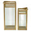 Ensemble de 2 lanternes d'intérieur en verre cannelé Drusilla - 16 po et 12,25 po-684083266