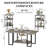 3 Pieces Faux Marble Coffee Table Set, Include 1 Coffee Table And 2 End Tables, Modern End Table With Storage Shelf, Metal Cocktail Table, Sofa Side Coffee Table For Home, Apartments, Living Room, Bedroom, Office-45043194-105022188