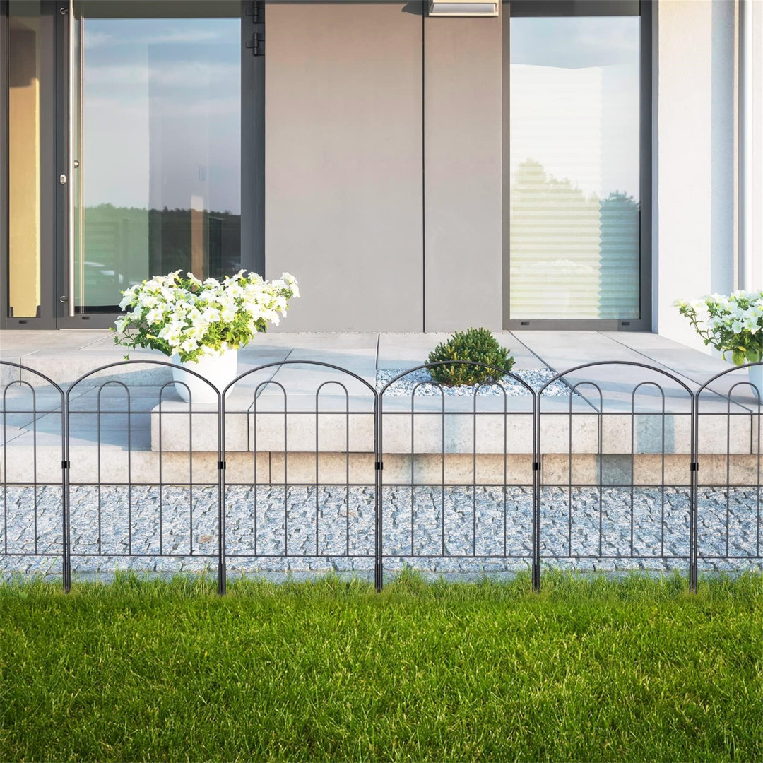 61cm H x 914cm W Metal Border Fencing