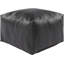 Pouf carré en cuir véritable 22 "Emily