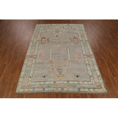 Vegetable Dye Oushak Turkish Area Rug 7x10