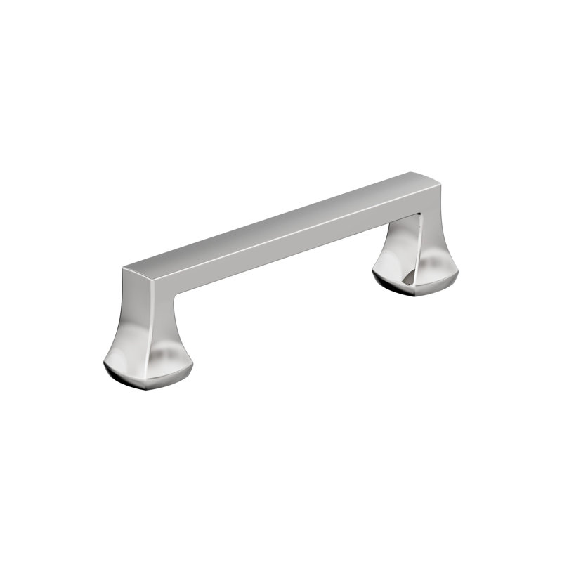 Poignée d'armoire hybride de 3 3/4 po (96 mm) Hybrid Chrome - paquet de 25, Chrome poli, 3 3/4"