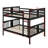Full Over Full Bunk Bed With Ladder For Bedroom, Convertible To 2 Platform Bedframe, Guest Room Furniture-2093467927
