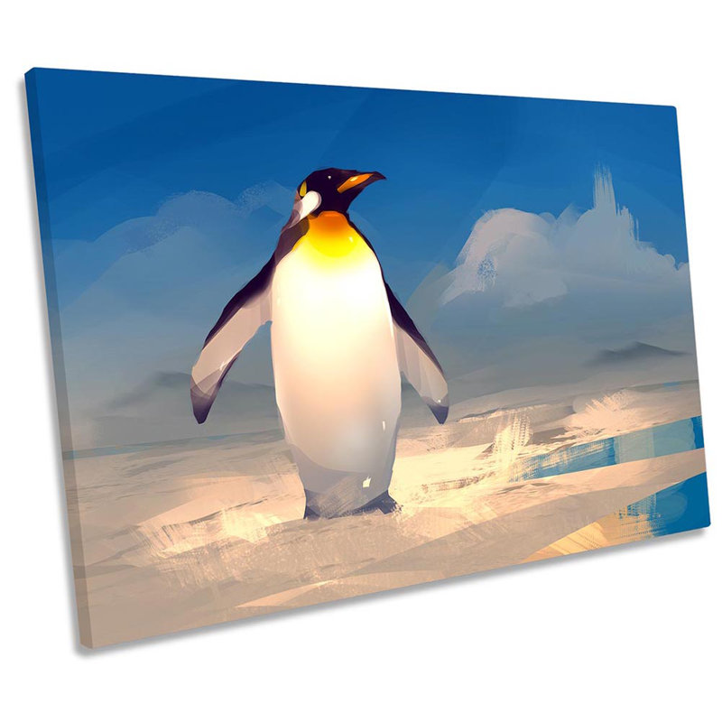 Penguin Artic - Wrapped Canvas Painting, 61cm H x 91.4cm W