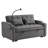 Sofa Bed With Trundle Dark Grey-612110563