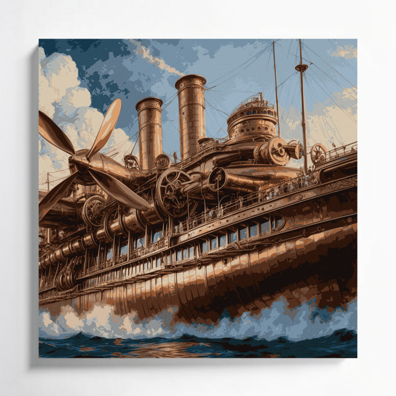 Art mural sur toile gris
