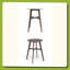 Table de bar ronde en bois Mid-Century-1089530449