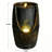 Outdoor Water Fountain with Warm LED Lights, 24.8" Resin Barrel Garden Fountain-1597127944