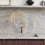 Modern Brushed Gold Single Handle Kitchen Faucet with Pull Out Sprayer and LED Temperature Display-99113325-130369151