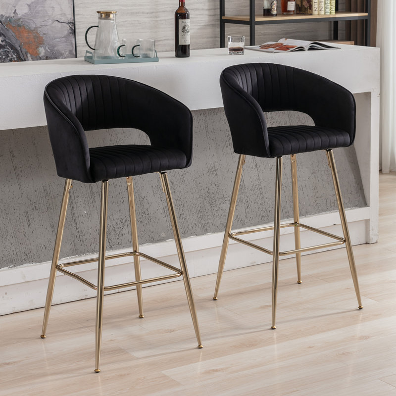 Tabourets de bar 28,75 po Alaki, Noir