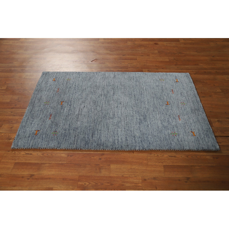 Tapis tribal bleu Gabbeh 3x5