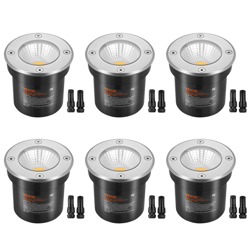 Ensemble de lumières de sentier intégrées en aluminium noir mat à basse tension