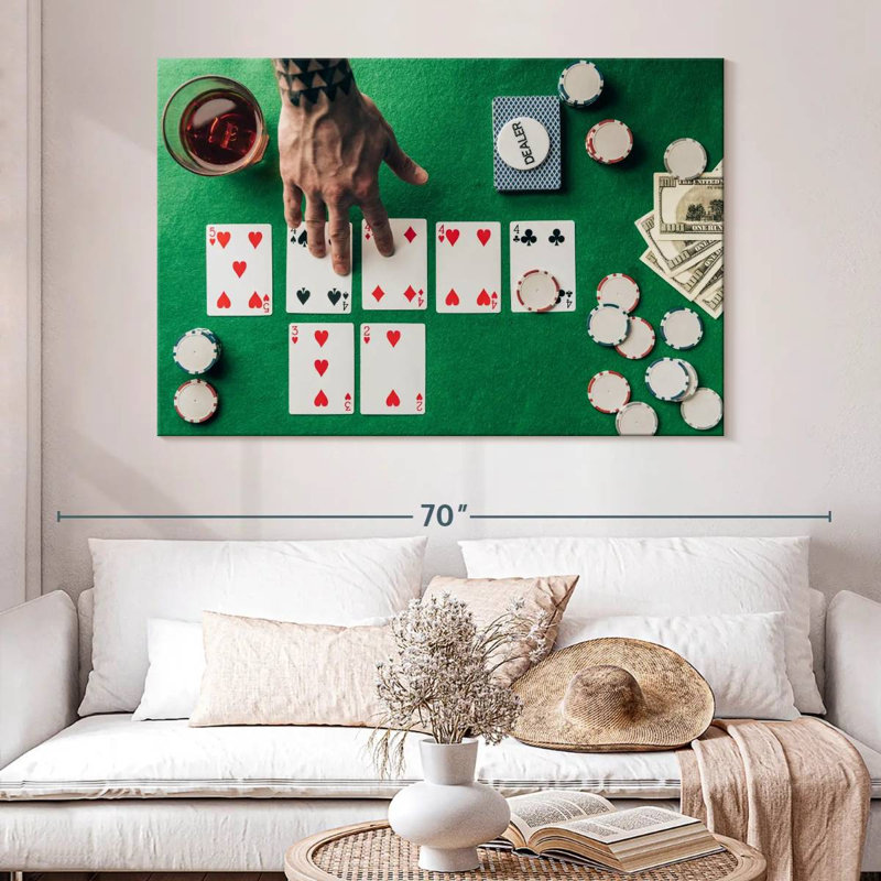 Jeu de cartes Senne, H 34 po x l 51 po