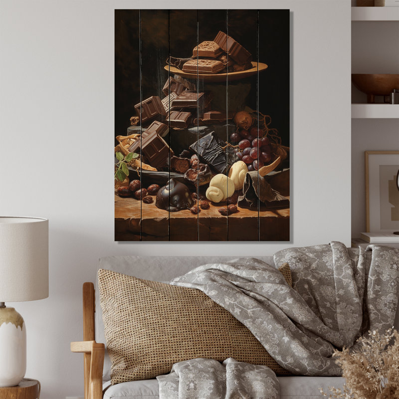 «Food Chocolate Dreams III» sur impression sur bois, H 32 po x l 24 po x P 0,78 po