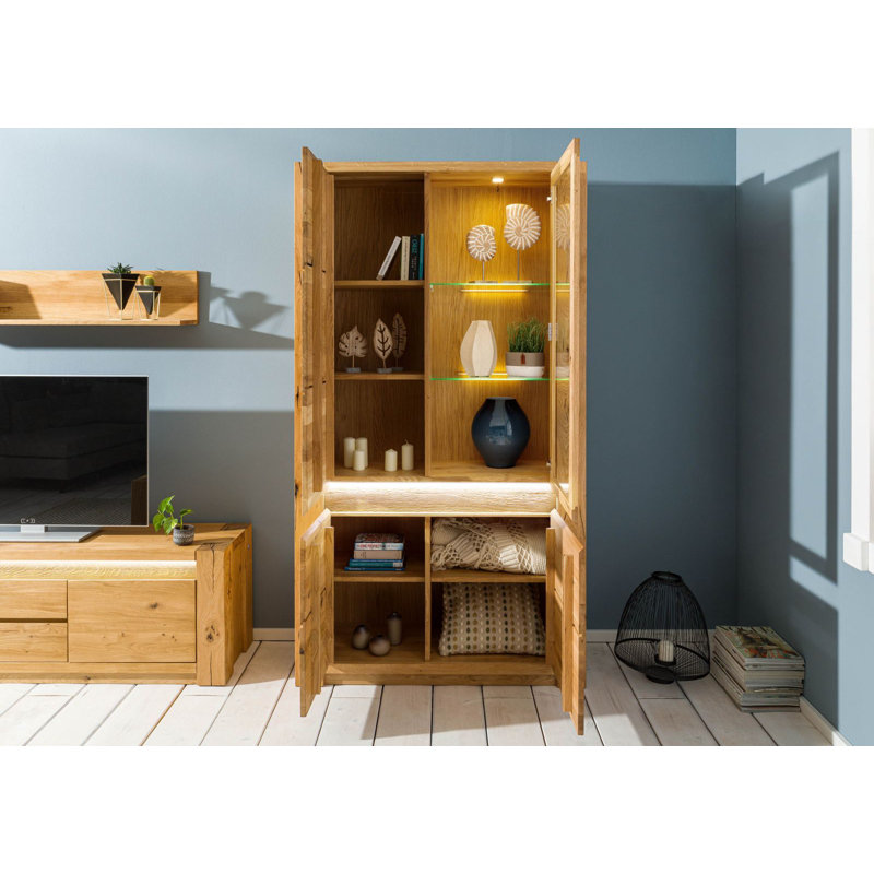Kent Solid Wood 113 cm W Display Cabinet China Cabinet