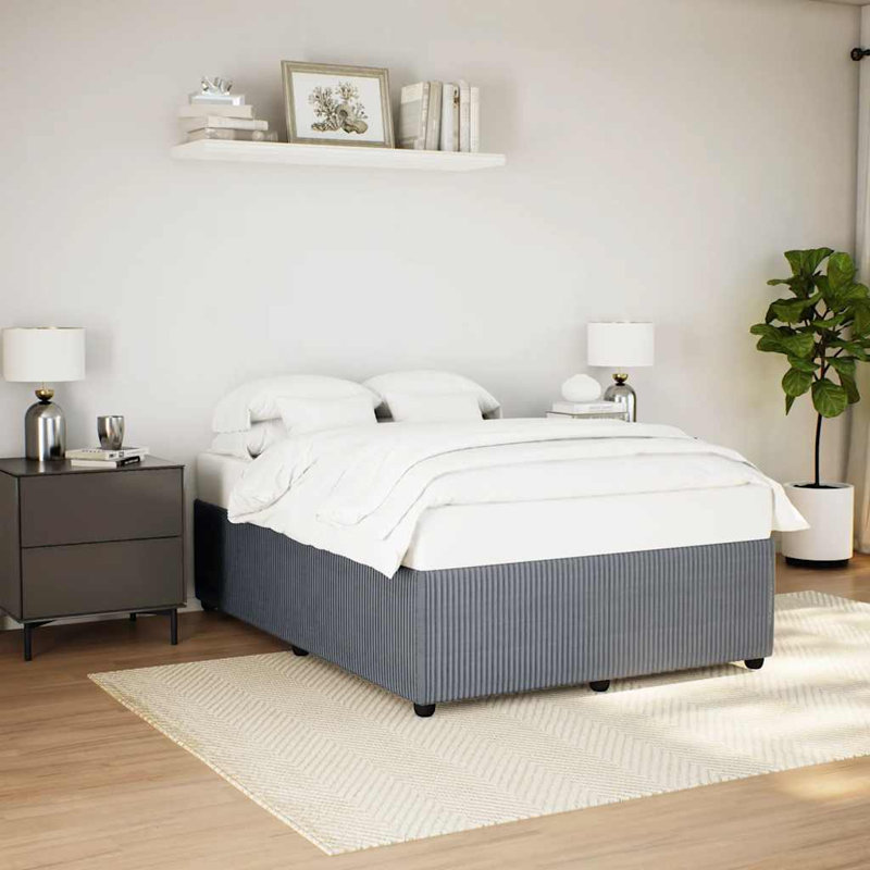 Sigrunn Upholstered Bed, Dark Grey, Double