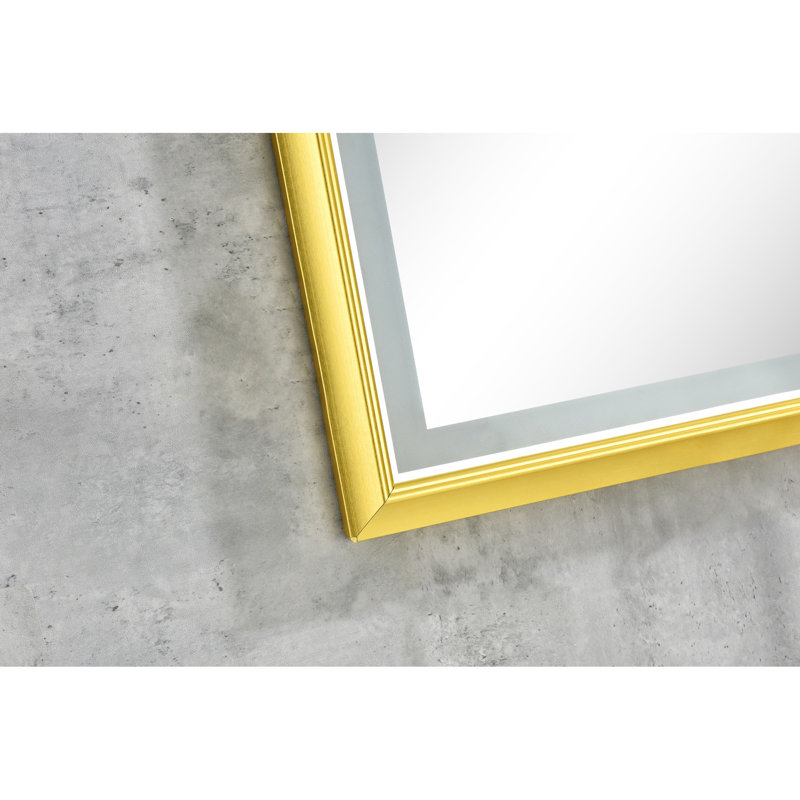 Grand miroir de salle de bain rectangulaire avec brouillard et DEL à intensité variable 42 po x 24 po L 24 po Éclairage pour meuble-lavabo