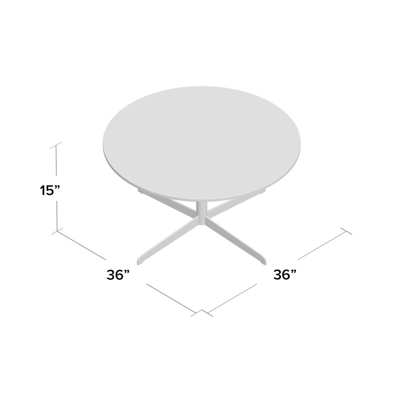 Table basse Kerveen, Blanc